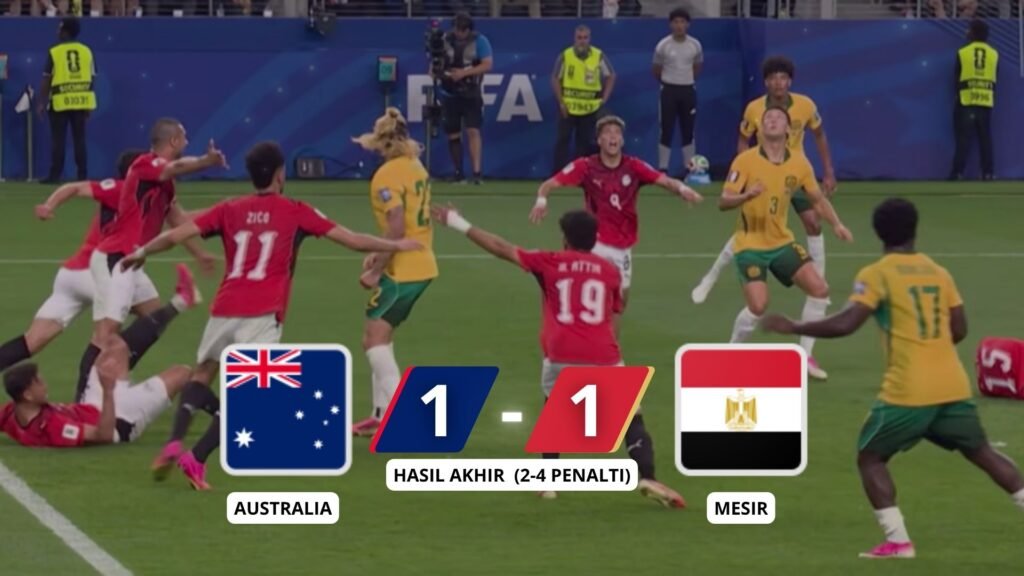 Hasil Australia vs Mesir