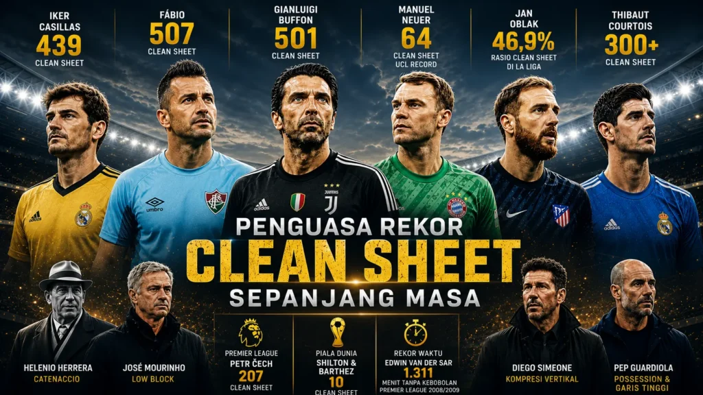 Rekor Clean Sheet Terbanyak Dunia